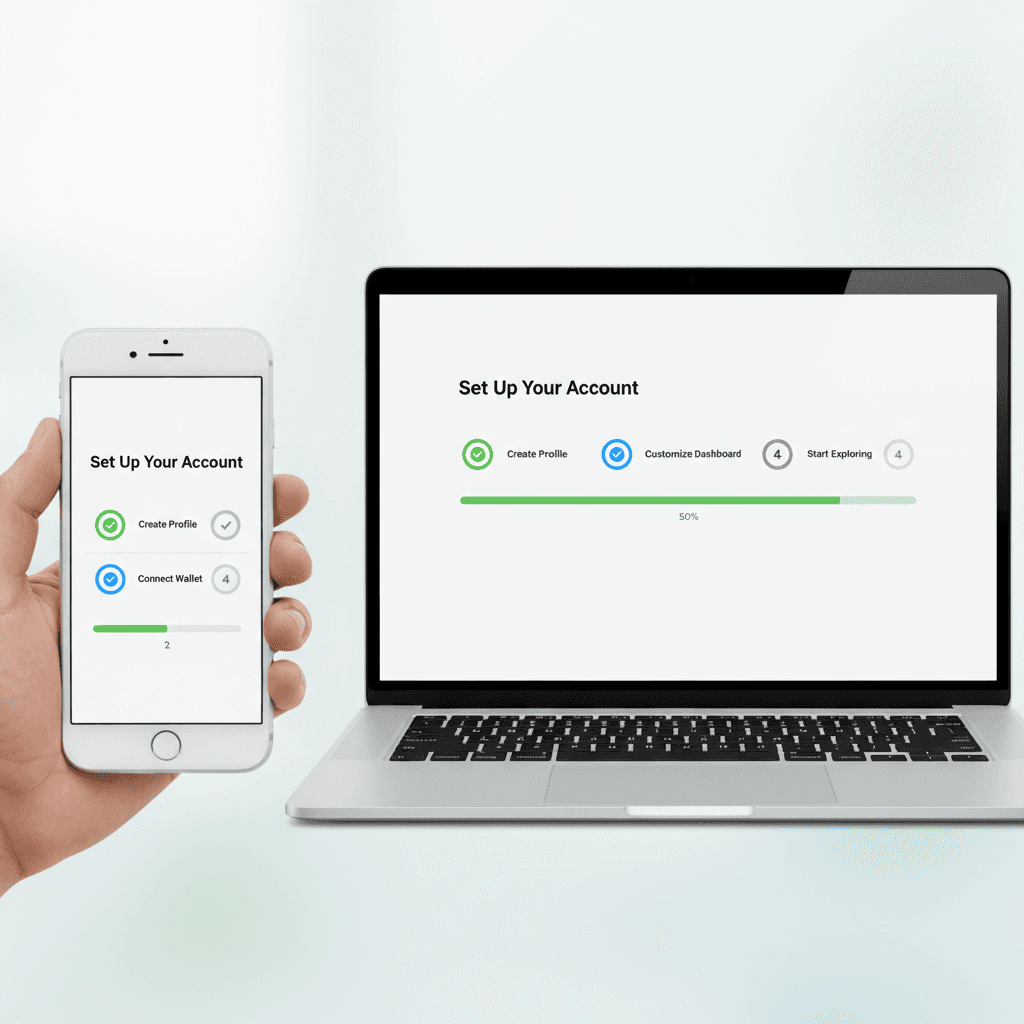 Simple onboarding and setup interface